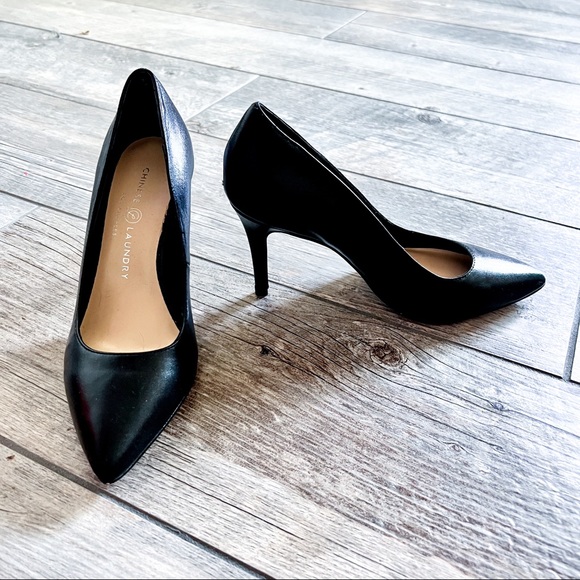NBW CHINESE LAUNDRY Black Pointed Toe Heels Size 6 - Picture 7 of 7